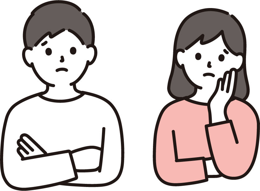 悩んでいる人物